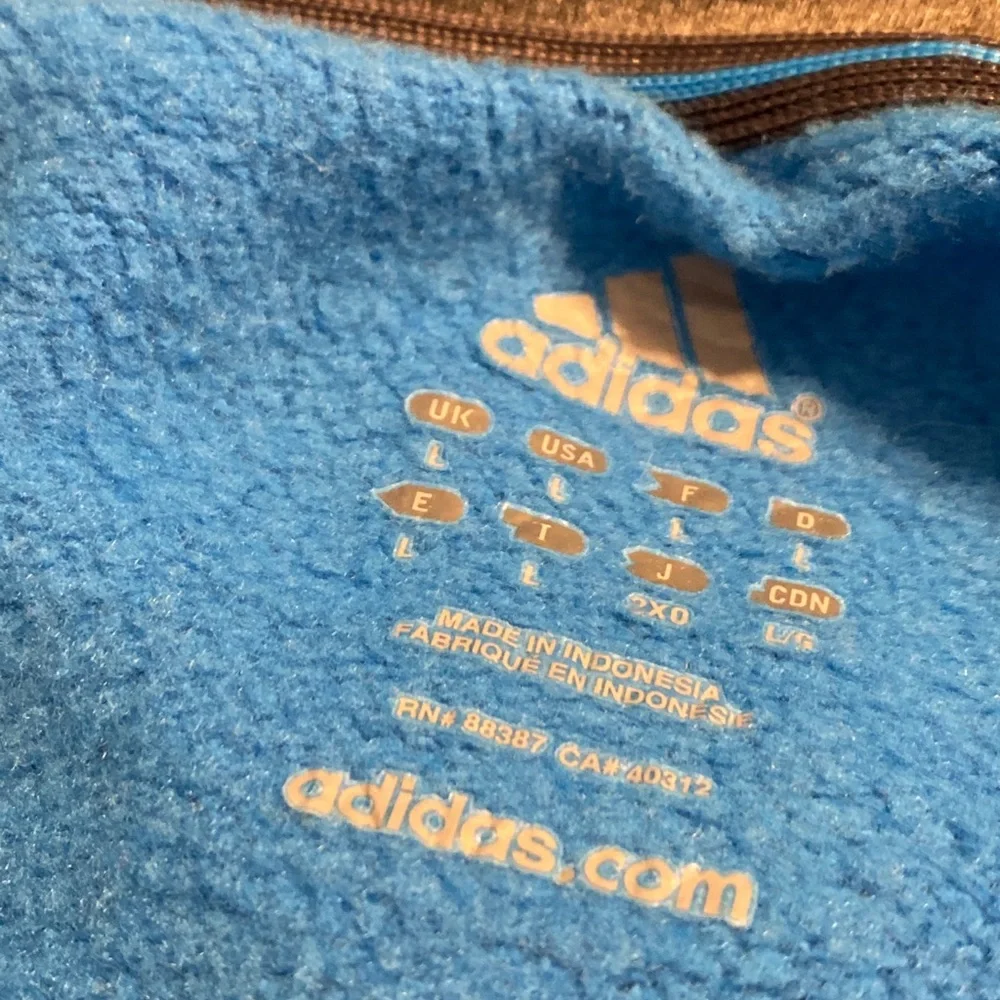 Adidas Essentials Turquoise Hooded Sweatshirt Size Large